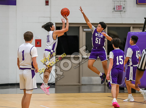 12-14-23 Wylie East Jr High vs Wylie West Jr High 8th Grade A Team RK-72-2