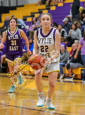 02-05-24 8th Grade B Girls Wylie East vs Wylie West Jr High Basketball RK-116