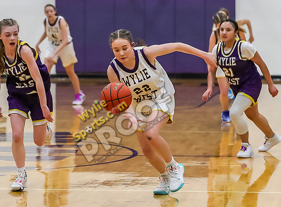 02-05-24 8th Grade B Girls Wylie East vs Wylie West Jr High Basketball RK-129