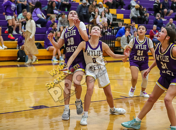 02-05-24 8th Grade B Girls Wylie East vs Wylie West Jr High Basketball RK-176